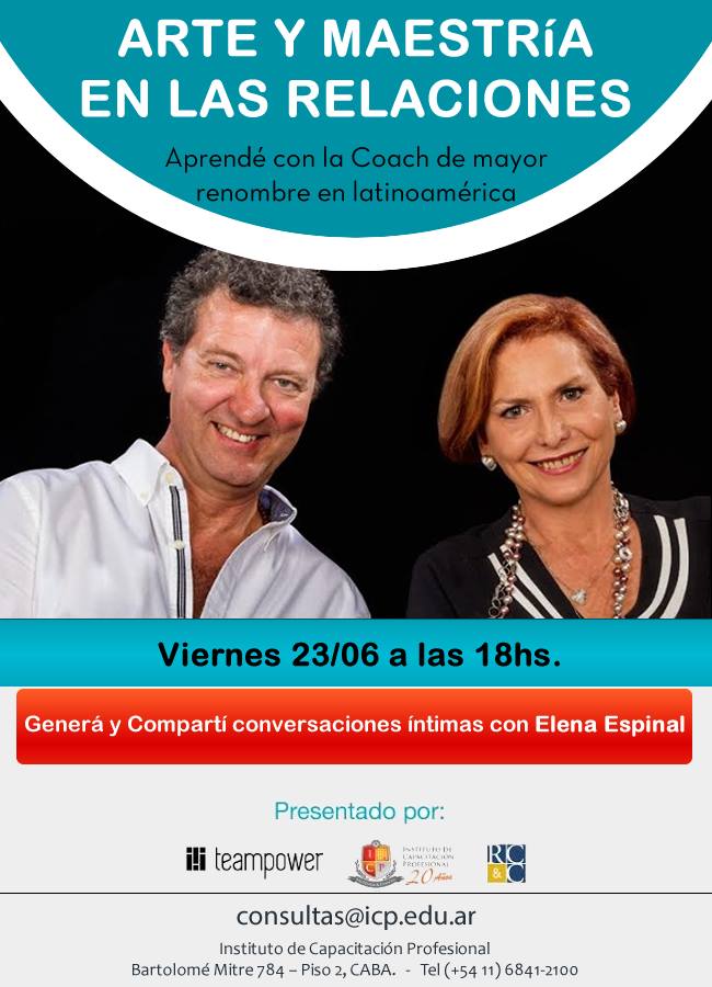Encuentro de Arte y Maestría en las relaciones con Elena Espinal